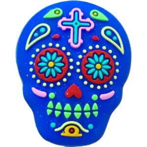 Halloween-skull-z (blue + glitter)