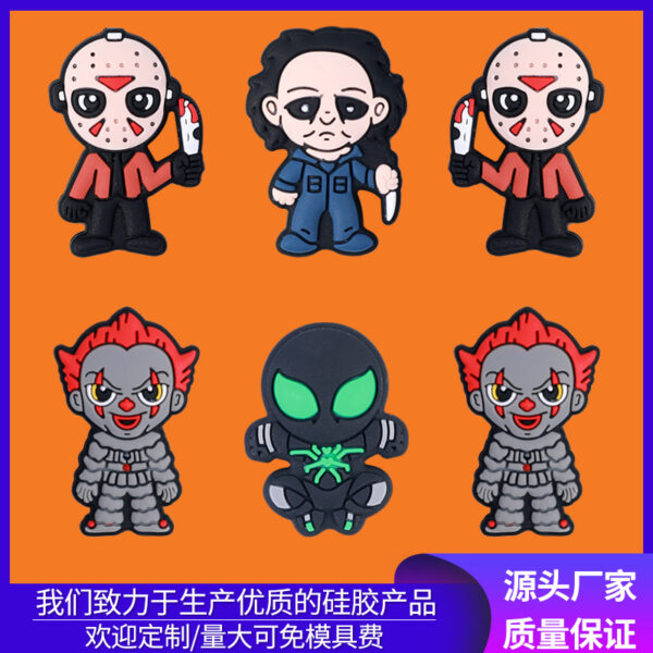 oly-747d3096d7d3e2b91bf8a6eb80c78582 Wholesale Halloween Silicone Beads Dark Series Loose Beads DIY Bracelet Necklace Accessories Cartoon Beads Wholesale Bead Pendant