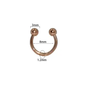 Rose Gold / 1.2x8x3MM