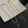 Wholesale Vacuum Plating Real Gold Plated 18K Gold Gold Plating Silver Plated Geometric 304 Stainless Steel Fashion Waterproof Non Tarnish Titanium Steel Layered Necklaces
