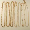 304 Stainless Steel Chain PVD Coated Stone-Free Real Gold Plated Simple Style Commute Waterproof Non Tarnish Paperclip Chain Micro Super Whisper Thin Chain Ball Chain Lobster Trigger Clasp Closure Necklace Choker