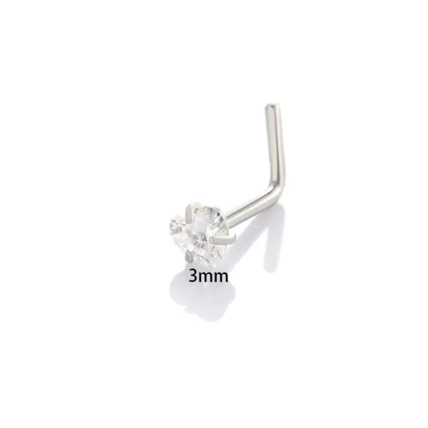Wholesale 1 Piece 316 Stainless Steel Nose Rings & Studs Heart Shape Nose Rings & Studs Unisex