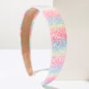 oly-74969873b7f23471debd3c9c7dfeb141 Wholesale Cross-Border New Style Simple Rainbow Color Sequin Plaid Headband Women's High-End Fashion Gradient Versatile Ser Shiny Hair Aessories