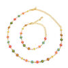 oly-749d3e493e4dcd3268ad65df26845456 Wholesale Dopamine Small Fresh Color Flower Necklace Simple Mori Butterfly Bracelet Necklace Two-Piece Set for Women