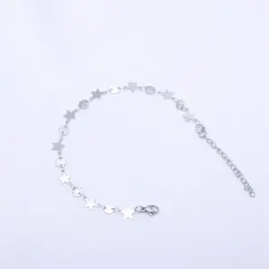 Five-Pointed Star Embossed Wafer / Anklet 21 5cm