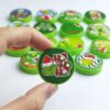 Wholesale Silicone printed round Christmas glowing beads