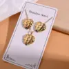 Wholesale Electroplating Golden Plated Sunflower Red Heart 304 Stainless Steel Casual Elegant Handmade Polishing Plating Jewelry Set