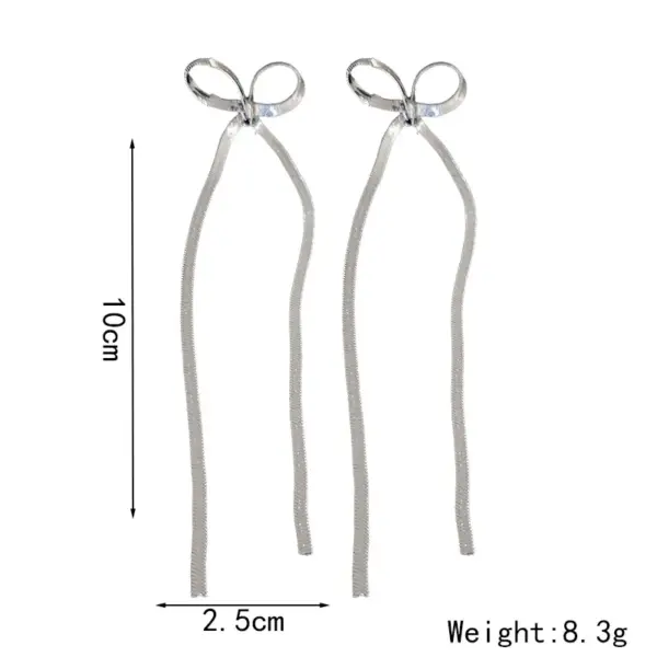 Wholesale 1 Pair Simple Style Bow Knot Plating Copper 18K Gold Plated Drop Earrings