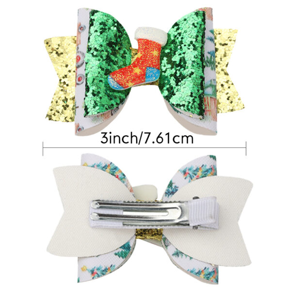 Wholesale Christmas Cartoon Christmas Tree Party Children's Headdress Bow Hairpin
