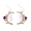 oly-74b5e01b824e853365582e20585e1c04 Wholesale Bohemian Moon Goddess Face Inlaid Gemstone Earrings