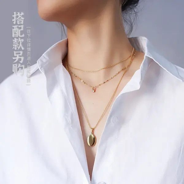 PVD Coated 18K Gold Plated 18K Gold 304 Stainless Steel Fashion 304 Stainless Steel Necklace