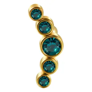 Blue Zircon-Gold / Rod Thickness * Rod Length 1.2x6mm