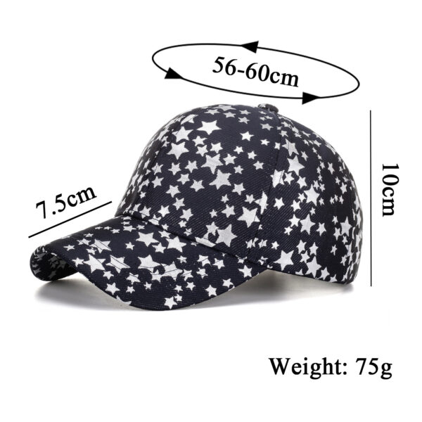 Wholesale Cross-border source outdoor neutral five-pointed star printed baseball cap sun hat B1012