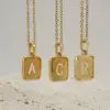 Wholesale Jewelry Fashion Letter Square 304 Stainless Steel Stainless Steel Necklaces