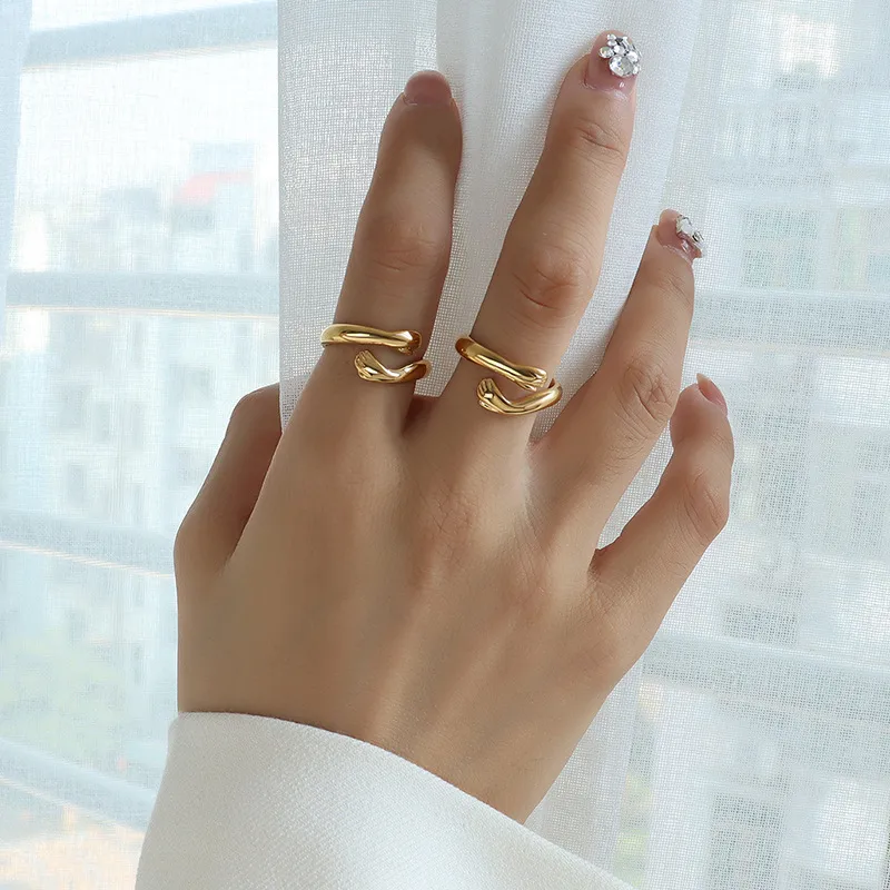 Wholesale PVD Coated Real Gold Plated 18K Gold Geometric 304 Stainless Steel Fashion Waterproof Non Tarnish