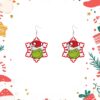 Wholesale Christmas Acrylic 2D Flat Earrings, OLY Exclusive