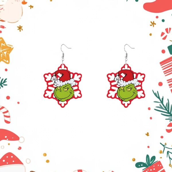 Wholesale Christmas Acrylic 2D Flat Earrings, OLY Exclusive