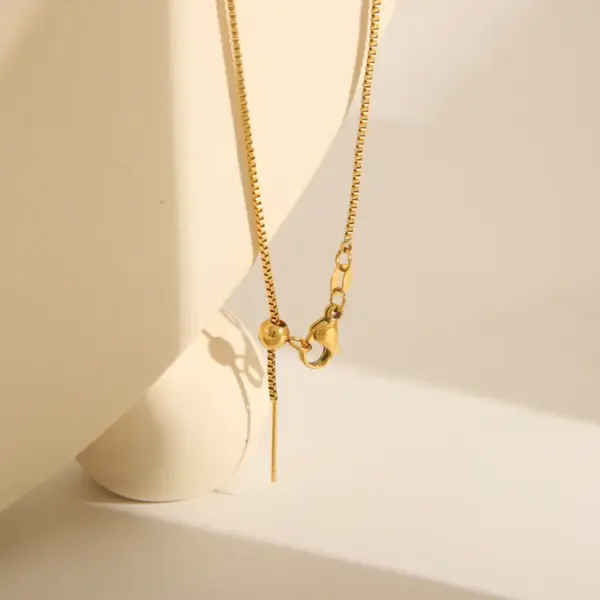 Wholesale Jewelry Basic Commute Solid Color 304 Stainless Steel 18K Gold Plated Necklace