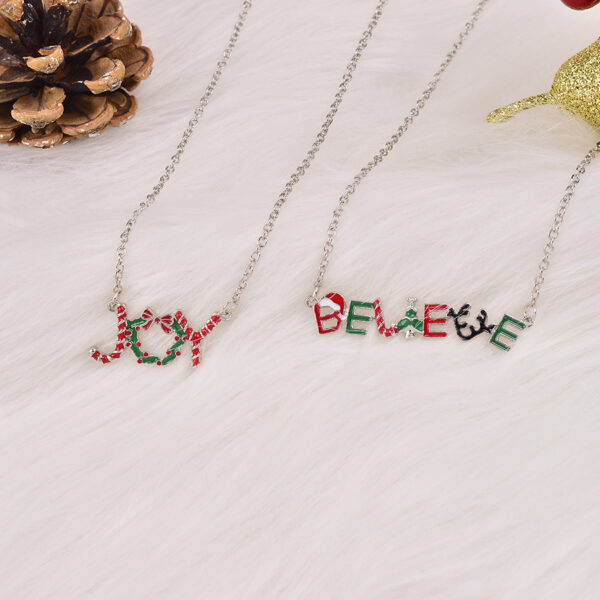 Wholesale Christmas letter necklace