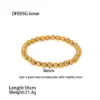 IG Style Solid Color 304 Stainless Steel Elastic String 18K Gold Plated Bracelets In Bulk