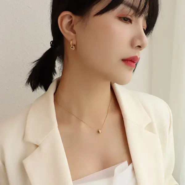 PVD Coated 18K Gold Plated 18K Gold 304 Stainless Steel Fashion