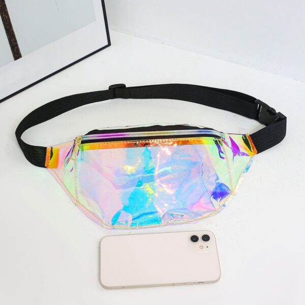 Wholesale 2023 New Fashion TPU Magic Color Laser Women's Waist Bag Transparent Waist Bag Shoulder Crossbody Bag Waterproof