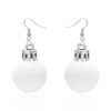 Wholesale European and American cross-border new round ball fashion Christmas bulb earrings colorful Christmas earrings ear hook earrings female