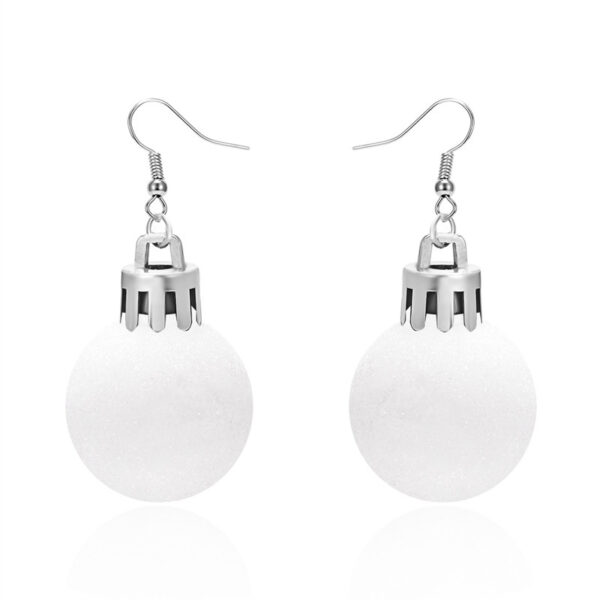 Wholesale European and American cross-border new round ball fashion Christmas bulb earrings colorful Christmas earrings ear hook earrings female