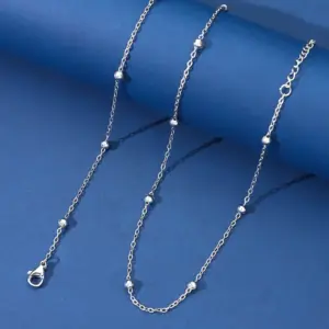 1.7mm Cross Clip Beads (steel Color) / Length: 45+5CM