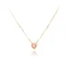 Wholesale Copper 18K Gold Plated Imitation Gold Gold Plated Inlay Heart Shape Zircon Copper Necklaces
