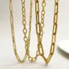 Wholesale Jewelry INS Style Printing 304 Stainless Steel Gold Plated Plating Chain Stainless Steel Necklaces