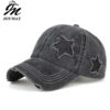 Wholesale Spring and Summer New Washed Five-pointed Star Ponytail Baseball Cap Cap Sun Hat Sun Hat B812