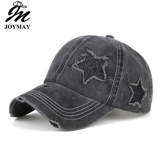 Wholesale Spring and Summer New Washed Five-pointed Star Ponytail Baseball Cap Cap Sun Hat Sun Hat B812