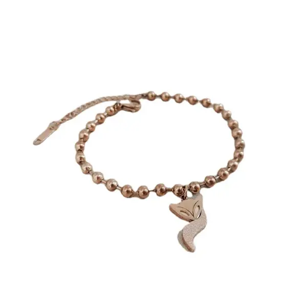 Wholesale Fashion Constellation Heart Shape Flower Titanium Steel Inlaid Gold Zircon Bracelets 1 Piece