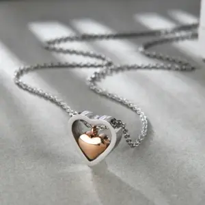 Wholesale Fashion Heart Shape Titanium Steel Plating Pendant Necklace 1 Piece