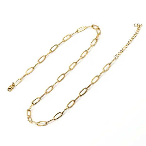 Wholesale Jewelry Fashion Geometric 304 Stainless Steel 18K Gold Plated Gold Plated Stainless Steel Necklaces
