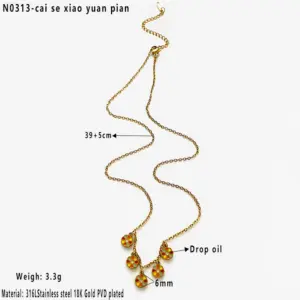 5 Color Small round Slice / One Size / N0313