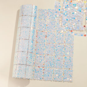 20 lake blue white blue round star sequin style / Geometric special-shaped resin hot-melt adhesive tape [whole piece 24*40cm, small square 3*4cm]