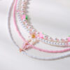 Wholesale European and American New Fashion All-match Ornaments Strawberry Necklace Simple Summer Small Fresh Soft Pottery Beads Pearl Necklace for Women