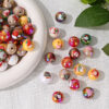 Wholesale Christmas printed beads with open holes