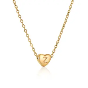 Golden Peach Heart Z (Including Chain)