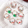 oly-75366e1d5ecbee08eb0149bf7b028139 Wholesale Christmas Snowman Reindeer Sacred Tree Earrings