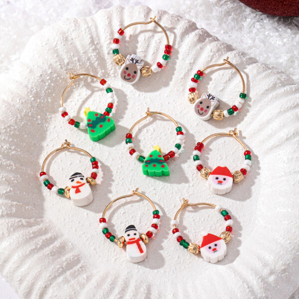 oly-75366e1d5ecbee08eb0149bf7b028139 Wholesale Christmas Snowman Reindeer Sacred Tree Earrings