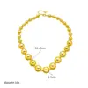 Wholesale Jewelry Punk Geometric 304 Stainless Steel 18K Gold Plated Beaded Gold Plated Stainless Steel Necklaces