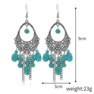 (11) E2204-6 turquoise earrings