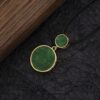 Wholesale Elegant disc bamboo jade pendant necklace women's imitation Jade Diamond five-petal flower gift for girlfriend Mother's Day