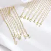 Wholesale Ion Plating (IP) 16K Gold Platinum Real Gold Plated Letter 304 Stainless Steel Simple Style Waterproof Non Tarnish 304 Stainless Steel Pendant Necklace