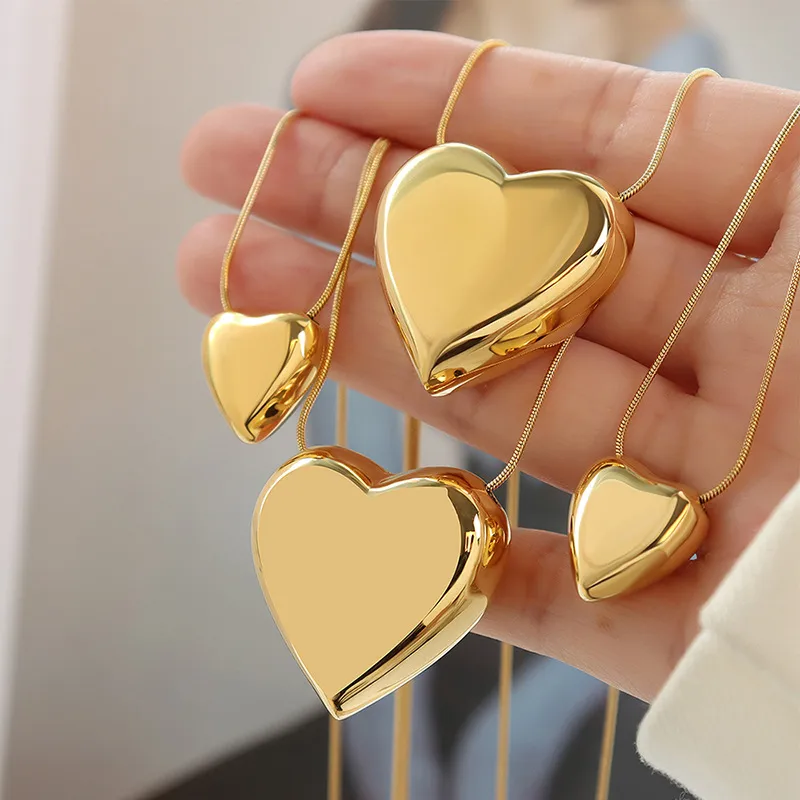 Wholesale PVD Coated Real Gold Plated 18K Gold Geometric 304 Stainless Steel Fashion Waterproof Non Tarnish 304 Stainless Steel Necklace