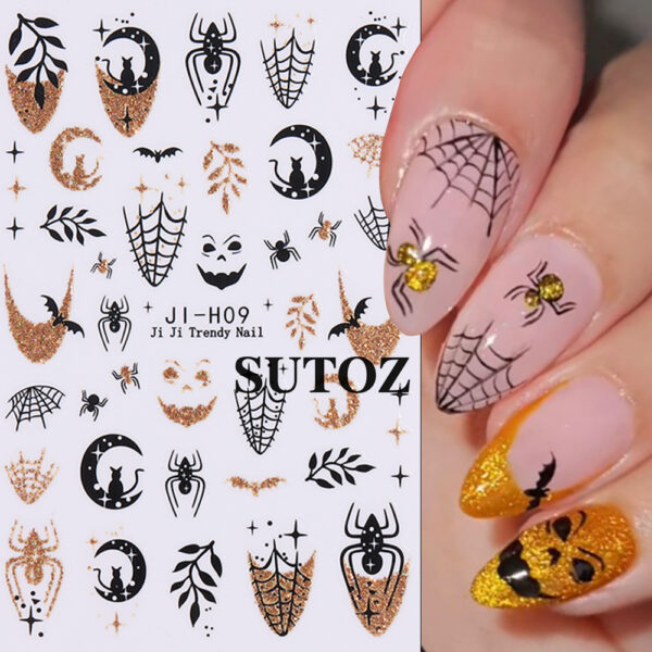 Wholesale DIY Wraps For Craft Cartoon Halloween Nail Art Stickers