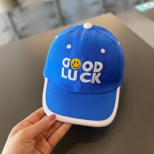 Good luck baby cap-good luck [blue] / Recommended head circumference reference (47-54cm)